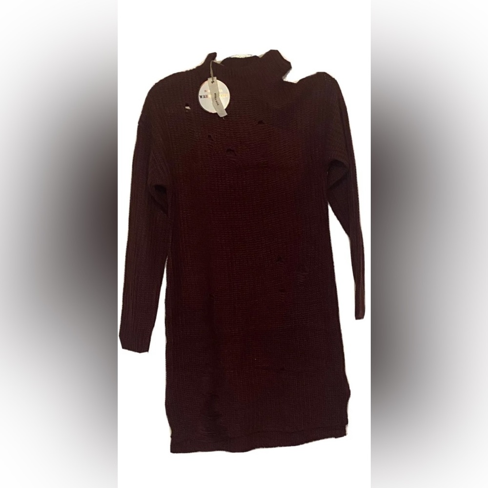 Moral Fiber distressed NWT Medium sweater dress